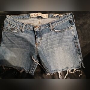 Hollister Distressed Light Blue Denim Cutoff Shorts